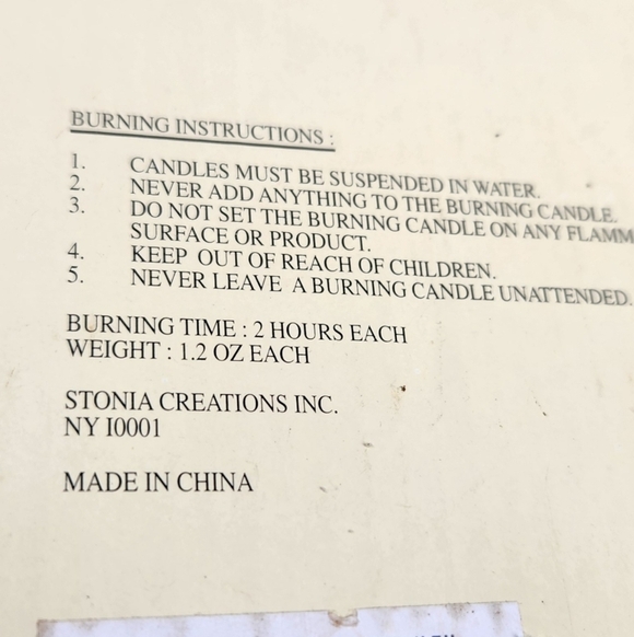 Vintage Stonia Creations Scented Floating  Fruit Candles. - Picture 2 of 3